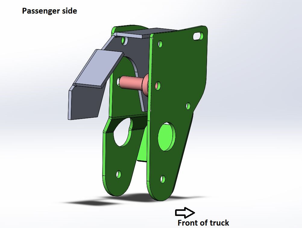 85-91 Ford F-350 4x4 2" Front Shackle Reversal (OBS Spring)