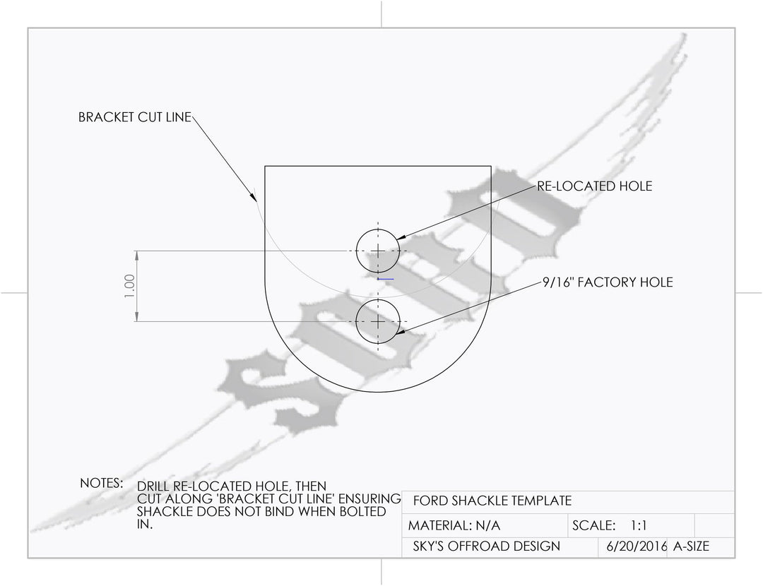 85-91 Ford F-350 4x4 2" Front Shackle Reversal (OBS Spring)
