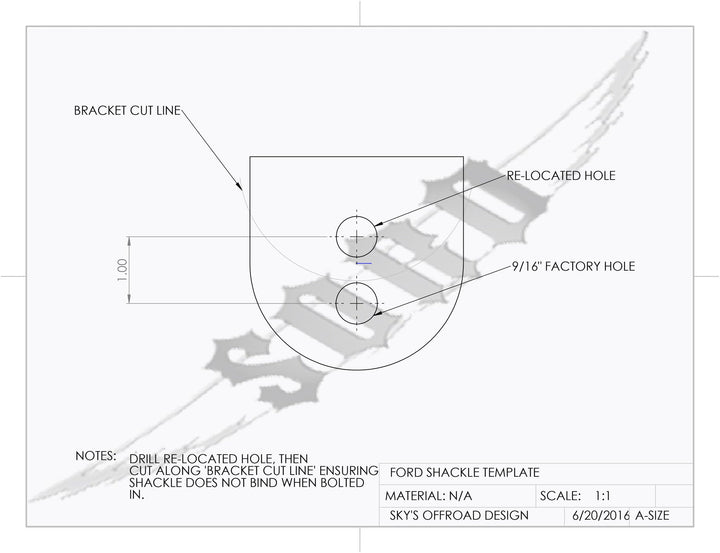 85-91 Ford F-350 4x4 2" Front Shackle Reversal (OBS Spring)
