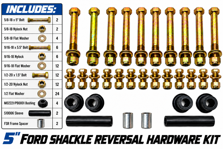 1992-1997 FORD F-250/350 Shackle Reversal Kits (OBS Spring)