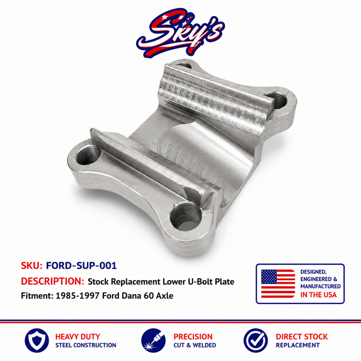 85-97 Ford Dana 60 Driver Side Lower U-Bolt Plate