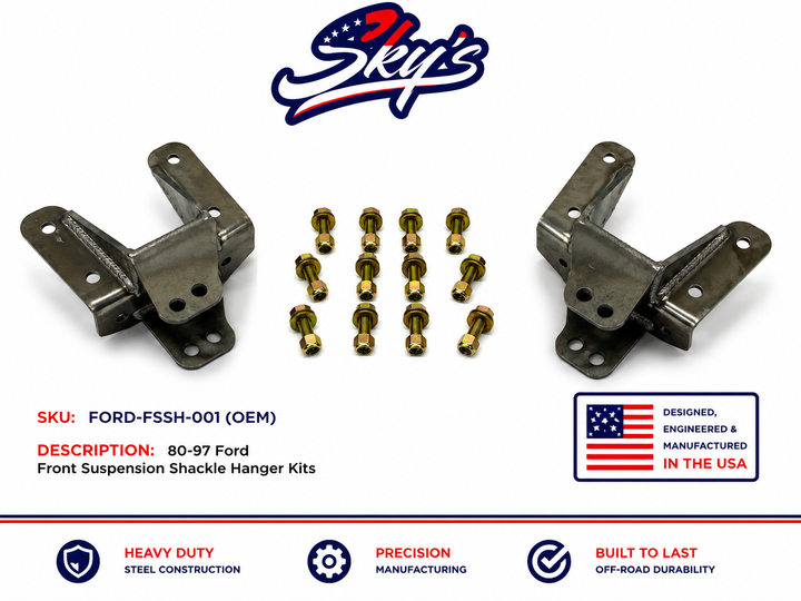 80-97 Ford Front Suspension Shackle Hanger Kits