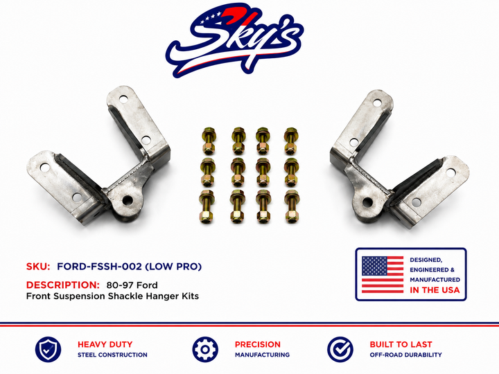 80-97 Ford Front Suspension Shackle Hanger Kits