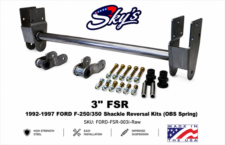 1992-1997 FORD F-250/350 Shackle Reversal Kits (OBS Spring)