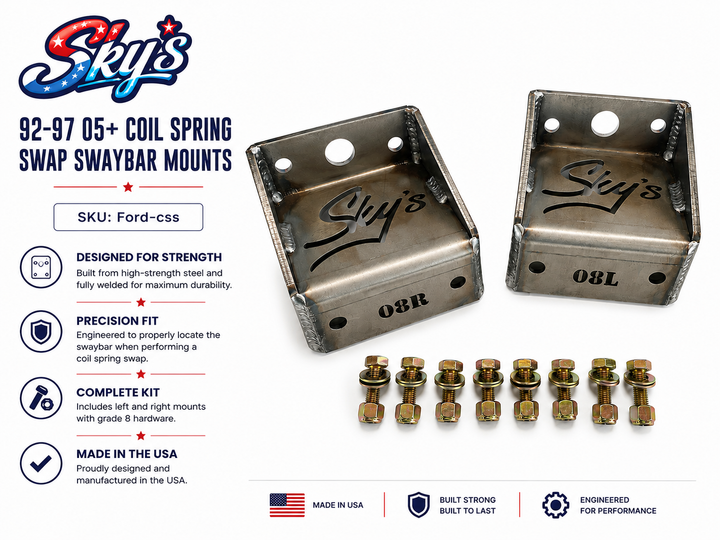 92-97 05+ Coil Spring Swap Swaybar Mounts