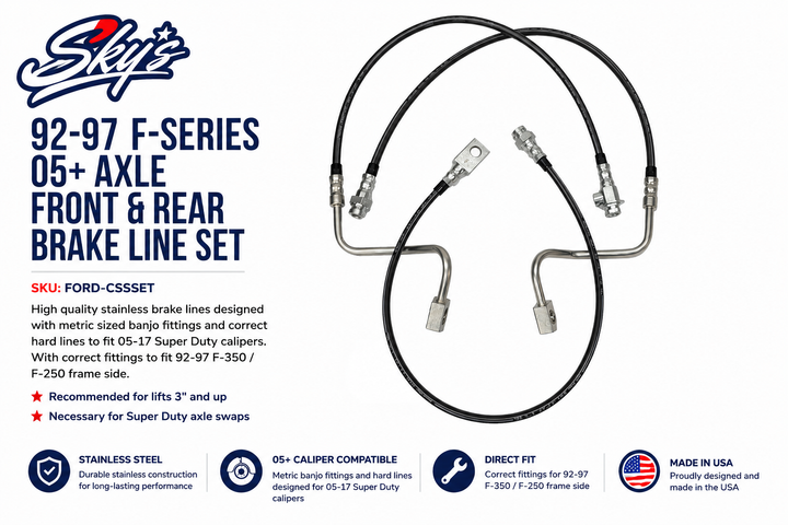 92-97 F-Series 05+ Super Duty Conversion Brake Lines