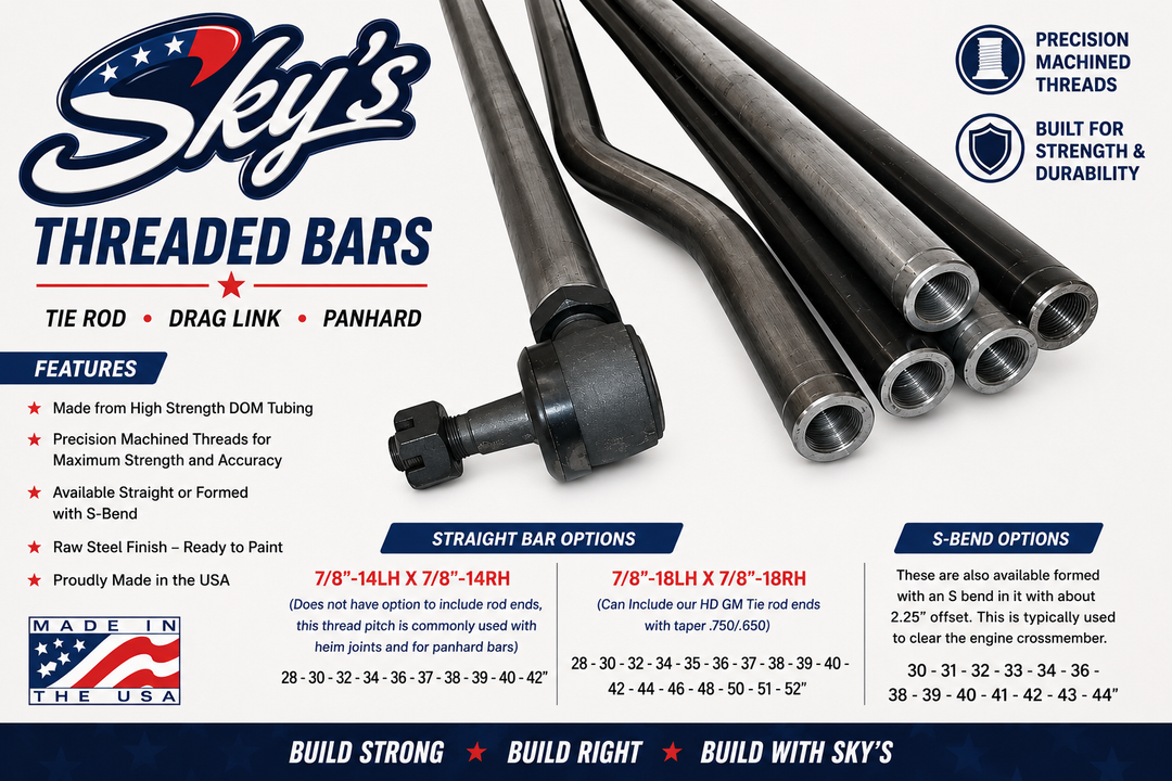 Threaded Bars - Tie Rod, Drag Link, Panhard
