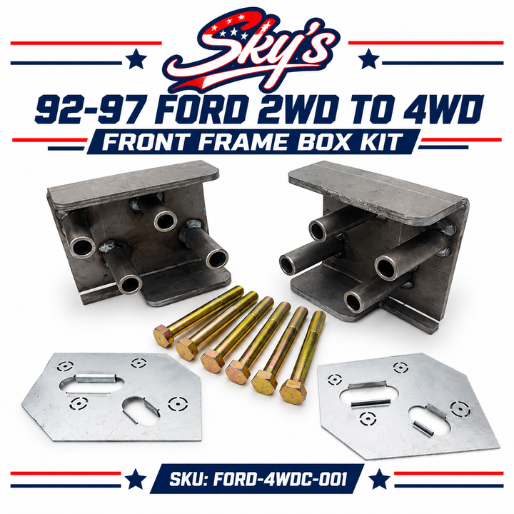92-97 Ford 2wd to 4wd Front Frame Box Kit