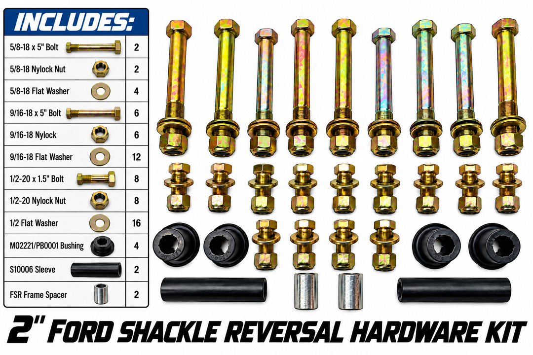 1992-1997 FORD F-250/350 Shackle Reversal Kits (OBS Spring)