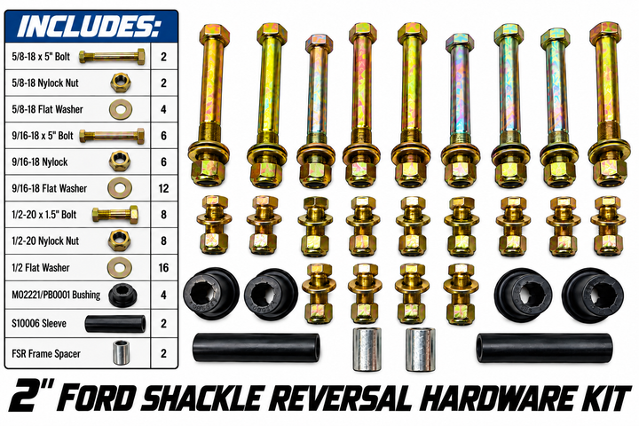 1992-1997 FORD F-250/350 Shackle Reversal Kits (OBS Spring)
