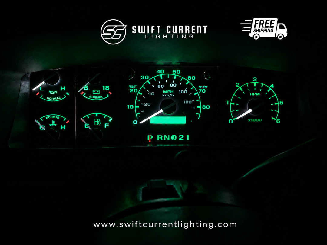 '92 - '97 OBS Ford Bronco + F-Series LED Bulb Retrofit Kit (Gauges + Climate ONLY)