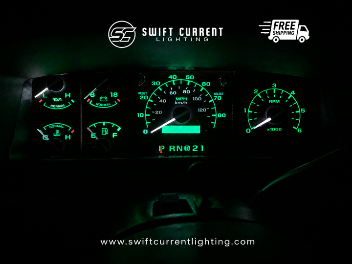 '92 - '97 OBS Ford Bronco + F-Series LED Bulb Retrofit Kit (Gauges + Climate ONLY)