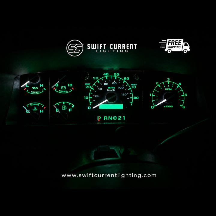 '92 - '97 OBS Ford Bronco + F-Series LED Bulb Retrofit Kit (Gauges + Climate ONLY)