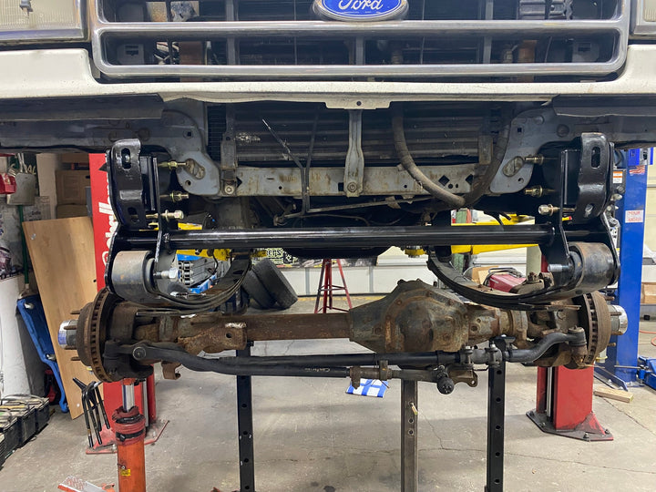 85-91 Ford F-250 / F-350 2" Front Shackle Reversal SUPER DUTY AXLE CONVERSION