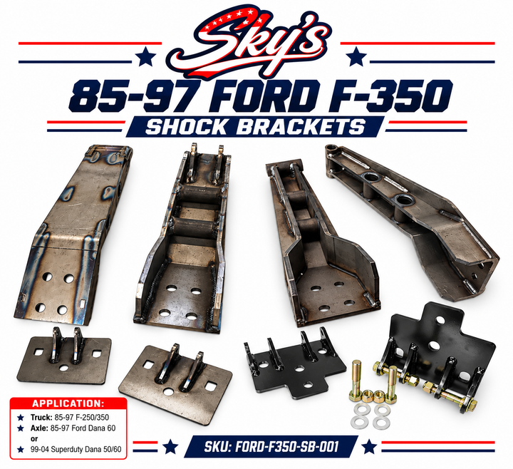 85-97 Ford F-350 Shock Brackets