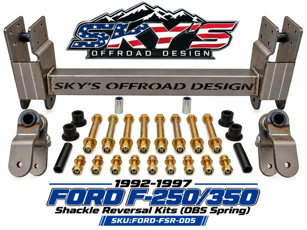 1992-1997 FORD F-250/350 Shackle Reversal Kits (OBS Spring)