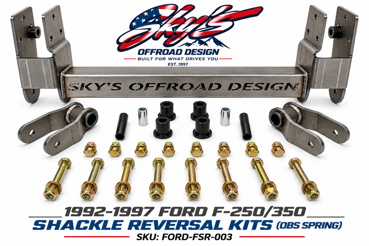 1992-1997 FORD F-250/350 Shackle Reversal Kits (OBS Spring)