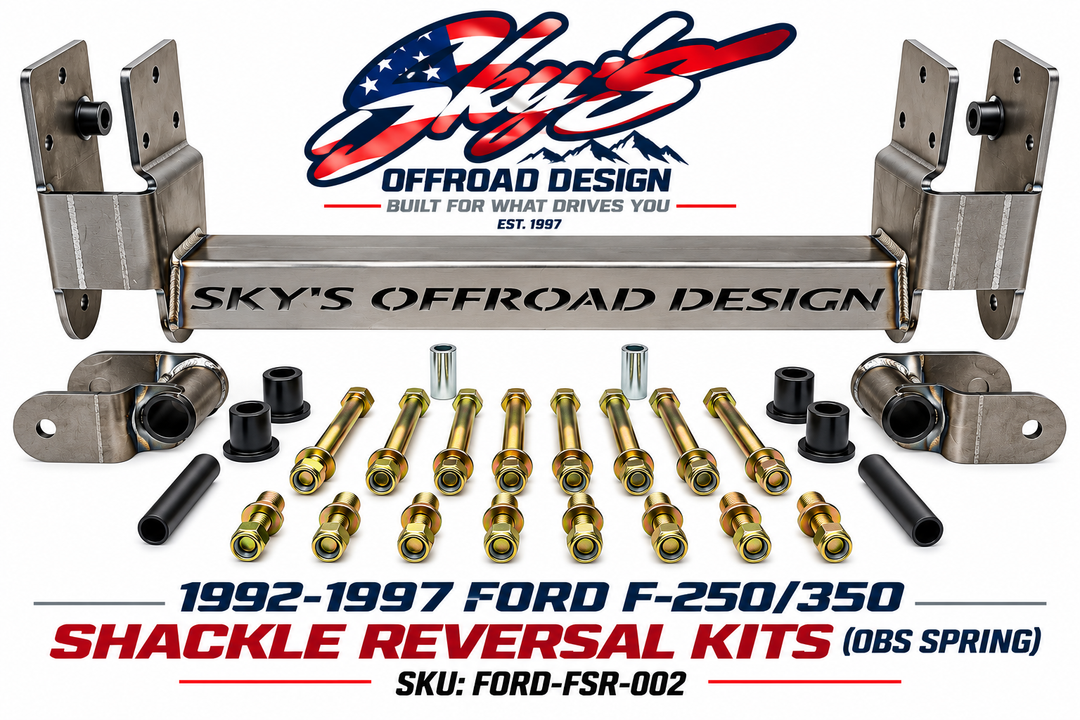 1992-1997 FORD F-250/350 Shackle Reversal Kits (OBS Spring)