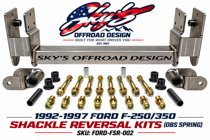 1992-1997 FORD F-250/350 Shackle Reversal Kits (OBS Spring)