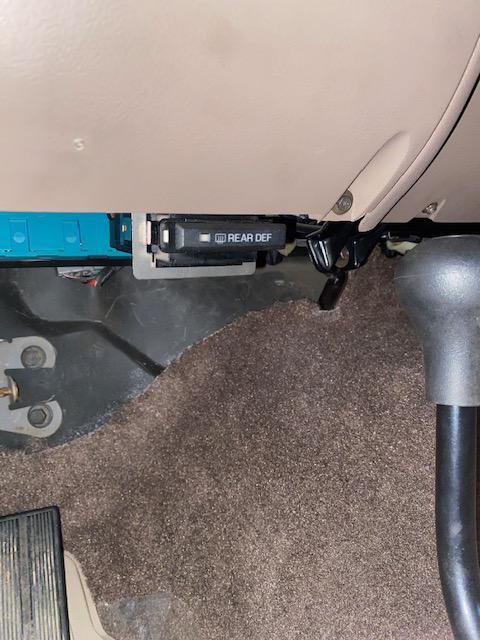 Bronco Rear Defrost Switch Relocation Bracket