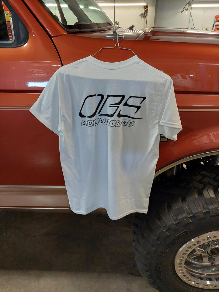 White OBS Solutions T-Shirt
