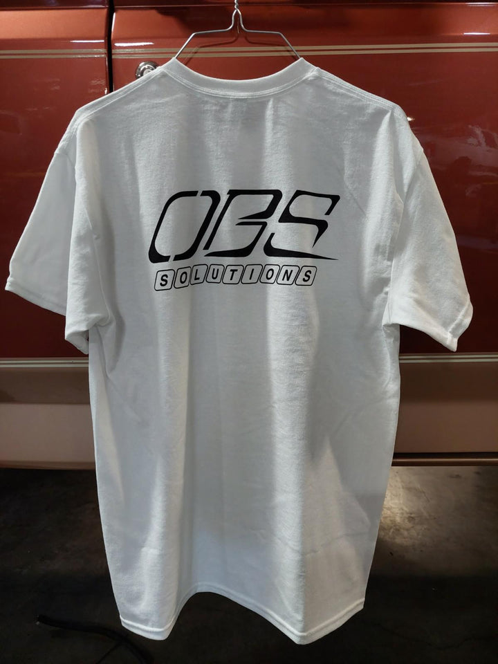 White OBS Solutions T-Shirt
