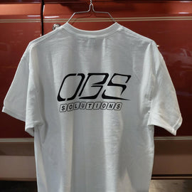 White OBS Solutions T-Shirt
