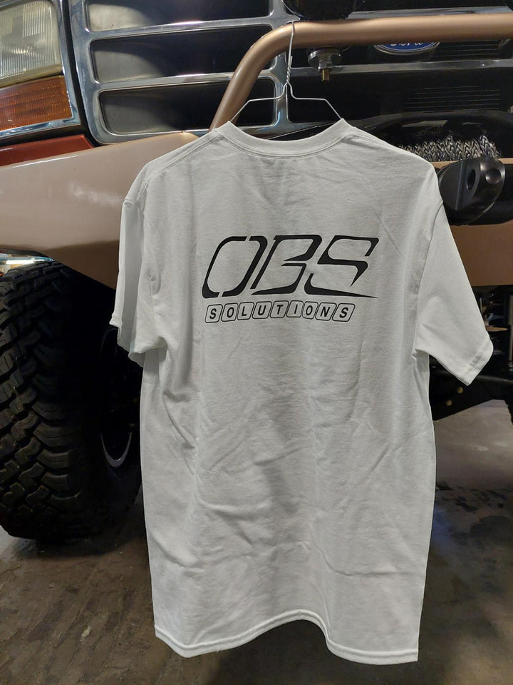 White OBS Solutions T-Shirt